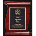 Rosewood Piano Finish Scroll Plaque - Medium